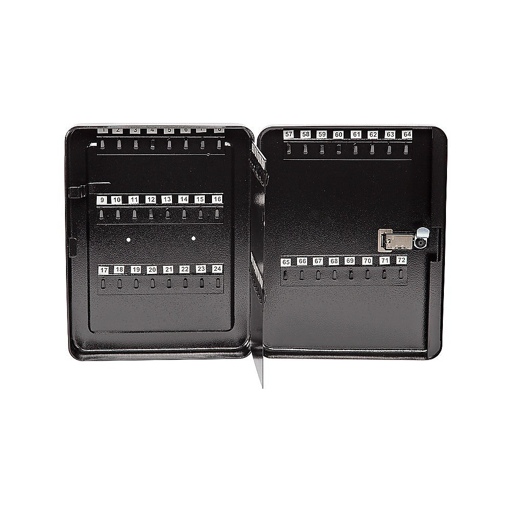 Key Cabinet Lock Box - 72 Key Capacity Wall Mount Secure Storage Organizer V63-954261