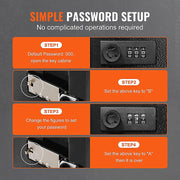 48-Key Cabinet Key Safe with Combination Lock & Keys - Wall Mounted Storage V63-954271