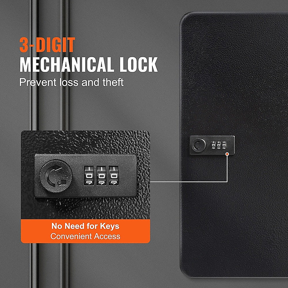 48-Key Cabinet Key Safe with Combination Lock & Keys - Wall Mounted Storage V63-954271