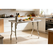 Stainless Steel Kitchen Bench Folding Commercial Prep Work Table 122x61cm V63-954281