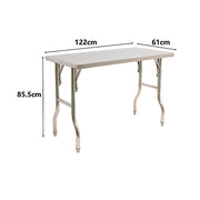 Stainless Steel Kitchen Bench Folding Commercial Prep Work Table 122x61cm V63-954281