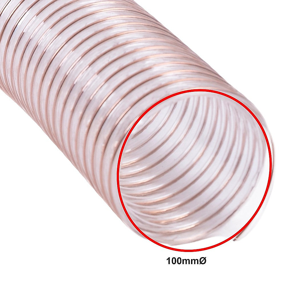 5m Dust Extraction Hose 100mm - Flexible PU Ducting for Workshops V63-954301