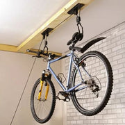 Heavy Duty Bike Hoist Pulley Lift - Garage Ceiling Bicycle Storage Rack w/ Lock V63-954371