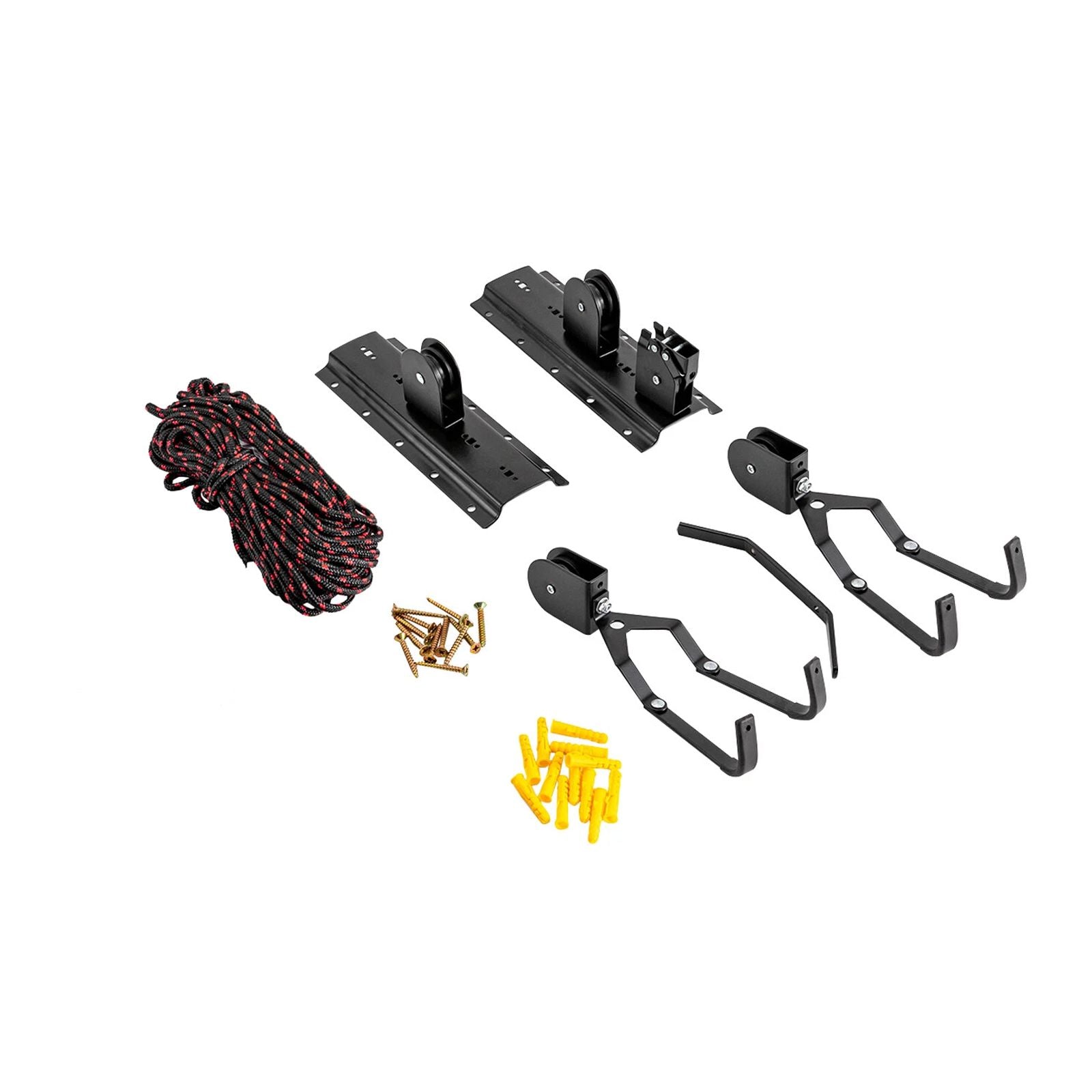 Heavy Duty Bike Hoist Pulley Lift - Garage Ceiling Bicycle Storage Rack w/ Lock V63-954371