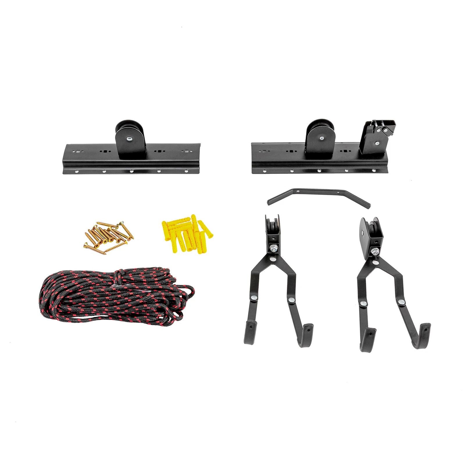Heavy Duty Bike Hoist Pulley Lift - Garage Ceiling Bicycle Storage Rack w/ Lock V63-954371