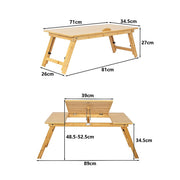 Folding Laptop Bed Table - Portable Rectangular Desk for Bedroom & Home Workstation V63-954381
