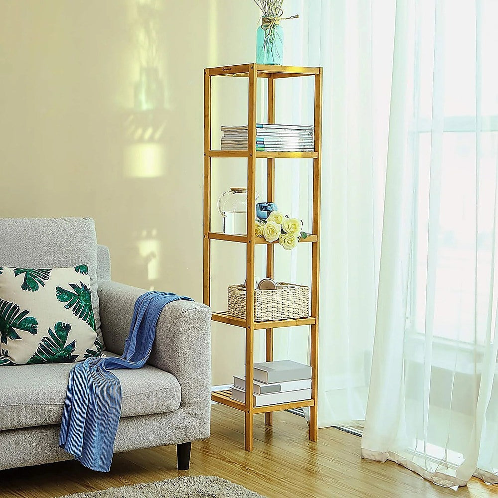 5 Tier Bookshelf Storage Bookcase Shelving Unit for Home Office V63-954401