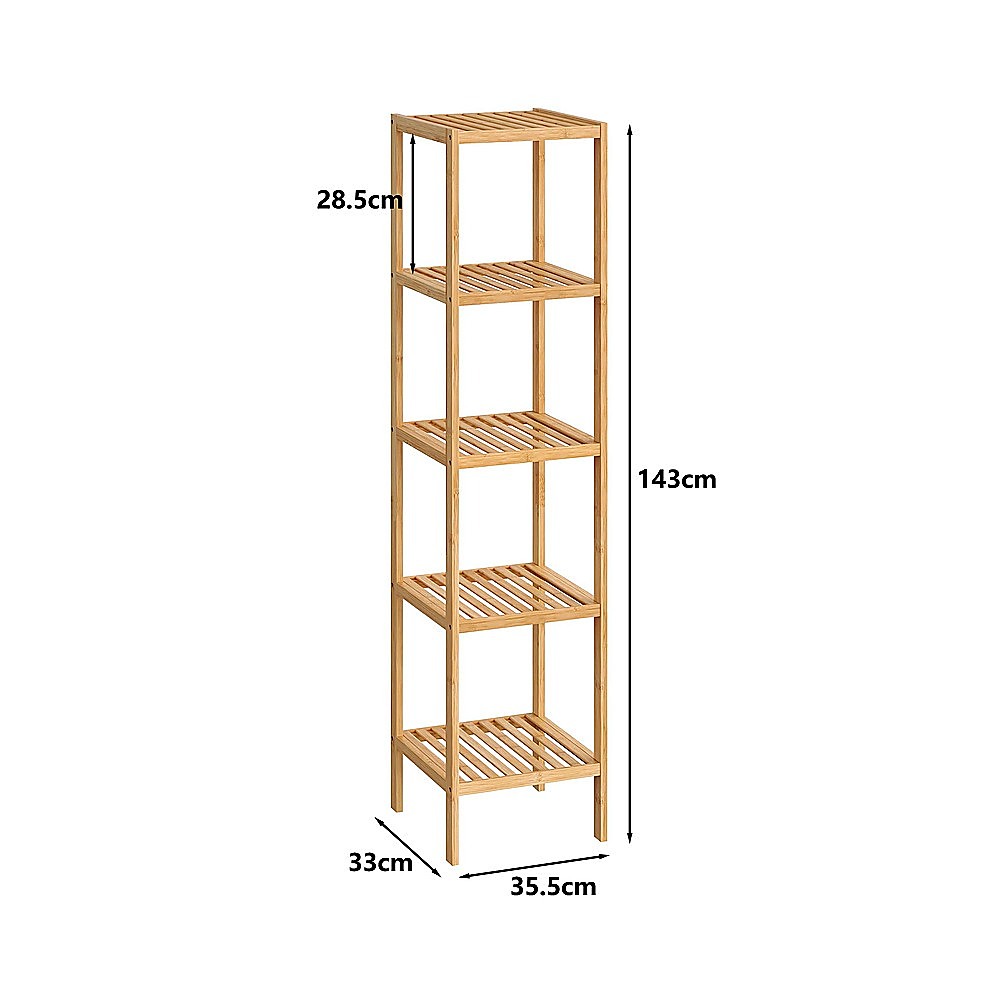 5 Tier Bookshelf Storage Bookcase Shelving Unit for Home Office V63-954401