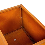 Corten Steel Planter Box 62x40x39cm Outdoor Garden Raised Bed Rust Finish V63-954411