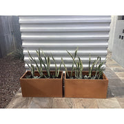 Corten Steel Planter Box 62x40x39cm Outdoor Garden Raised Bed Rust Finish V63-954411