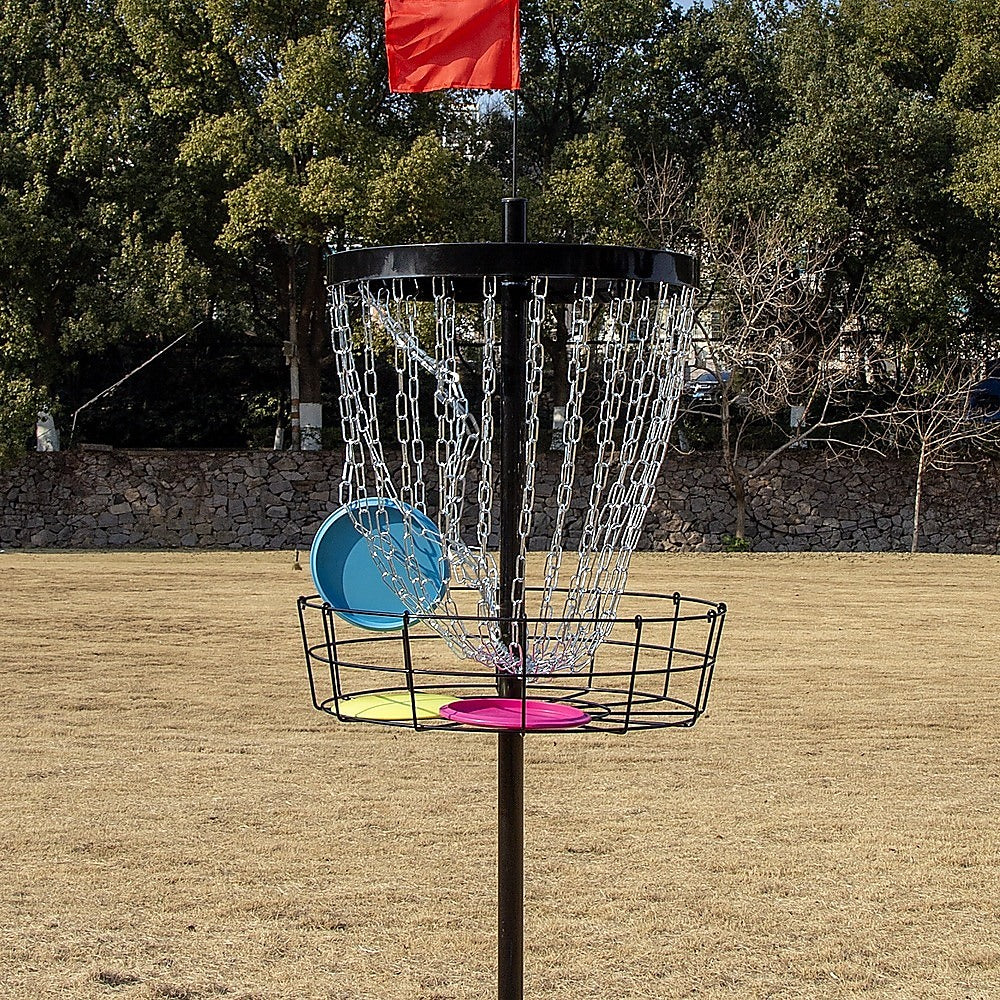 Disc Golf Basket 24 Chain Portable Target with 6 Discs Set V63-954431