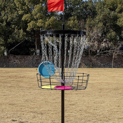 Disc Golf Basket 24 Chain Portable Target with 6 Discs Set V63-954431