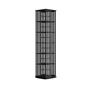 360 Rotating Bookshelf Bamboo Storage Display Rack Shelving in Black V63-954471