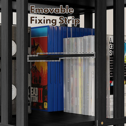360 Rotating Bookshelf Bamboo Storage Display Rack Shelving in Black V63-954471