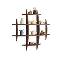 90x90cm Solid Wood Wall Mounted Display Shelf Antique Style Decor V63-954491