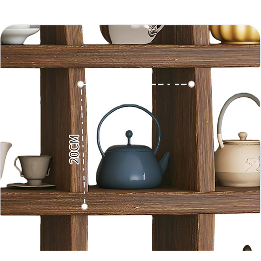 90x90cm Solid Wood Wall Mounted Display Shelf Antique Style Decor V63-954491