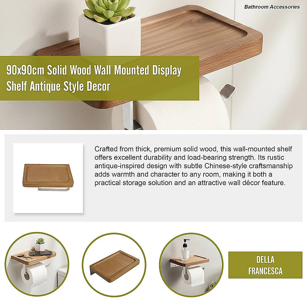 Toilet Paper Holder with Shelf Wall Mounted Bathroom Storage V63-954511