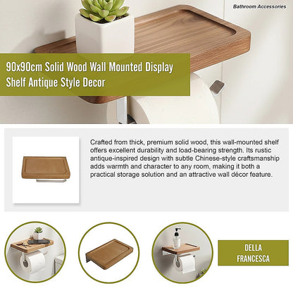 Toilet Paper Holder with Shelf Wall Mounted Bathroom Storage V63-954511