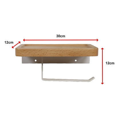Toilet Paper Holder with Shelf Wall Mounted Bathroom Storage V63-954511