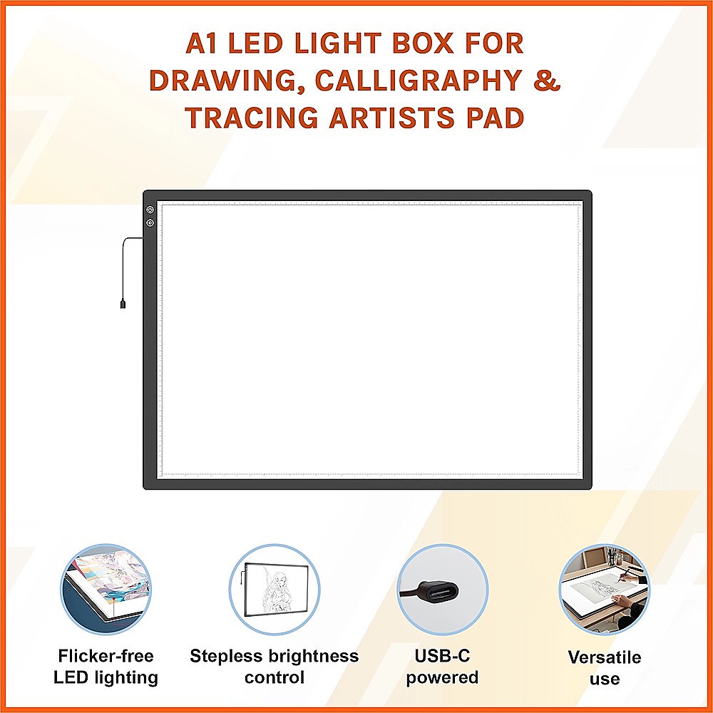 A1 LED Light Box for Drawing, Calligraphy & Tracing Artists Pad V63-954531