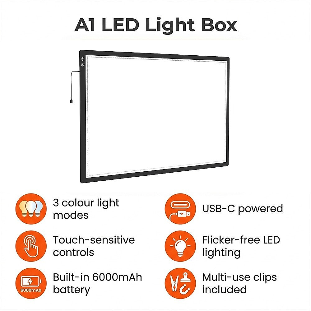 A1 LED Light Box for Drawing, Calligraphy & Tracing Artists Pad V63-954531