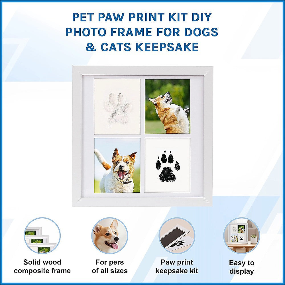 Pet Paw Print Kit DIY Photo Frame for Dogs & Cats Keepsake V63-954571