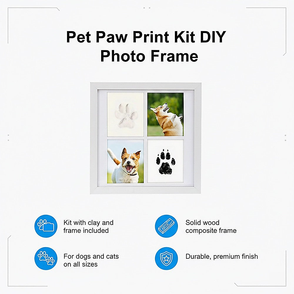 Pet Paw Print Kit DIY Photo Frame for Dogs & Cats Keepsake V63-954571
