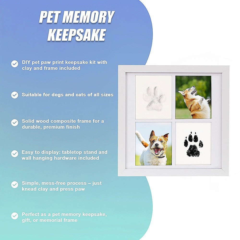 Pet Paw Print Kit DIY Photo Frame for Dogs & Cats Keepsake V63-954571