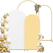 Arch Backdrop Stand with White & Yellow Cover Set for Weddings Events V63-954601