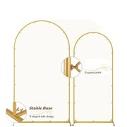 Arch Backdrop Stand with White & Yellow Cover Set for Weddings Events V63-954601