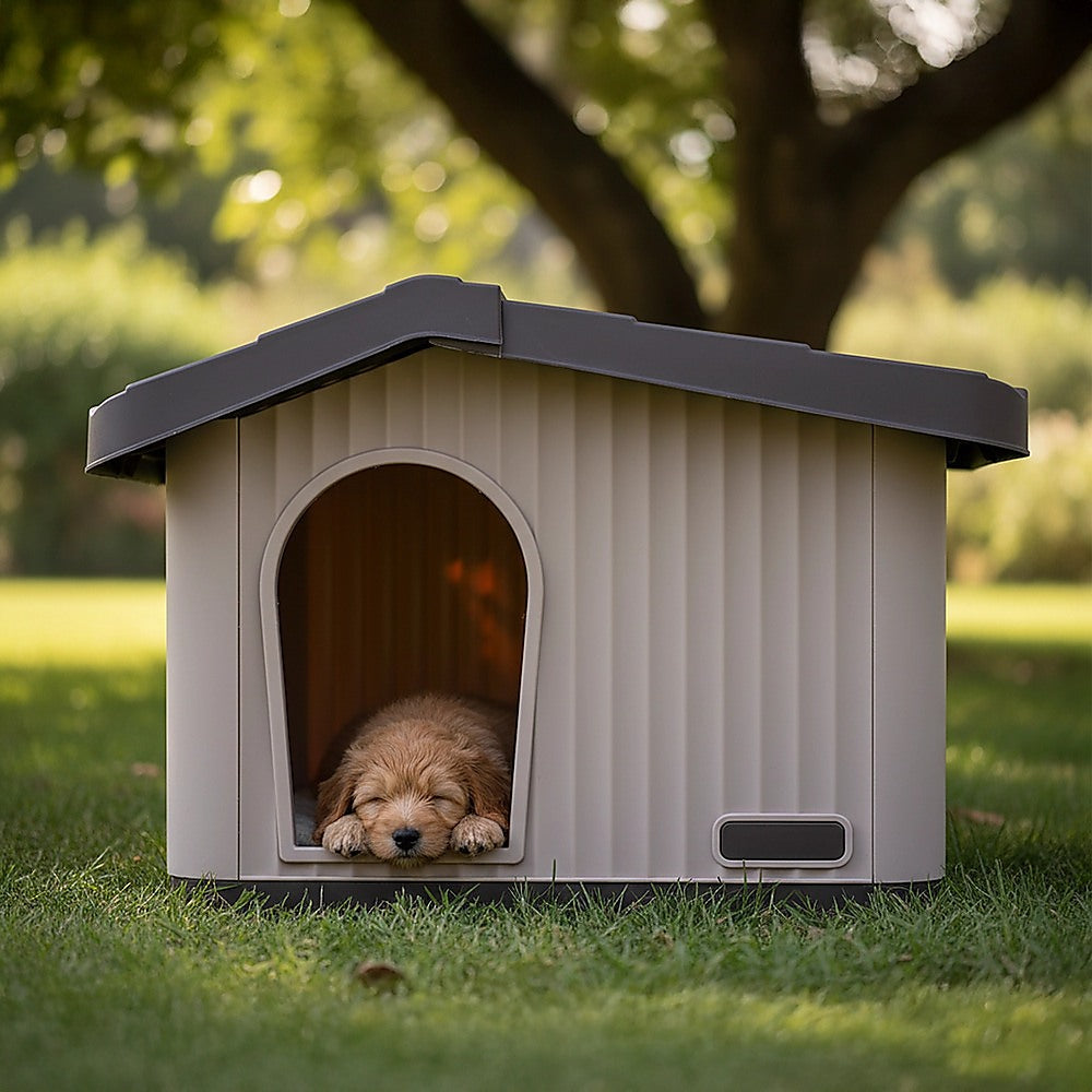 Plastic Dog House Kennel Shelter for Indoor & Outdoor Pets Weatherproof V63-954631