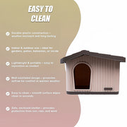 Plastic Dog House Kennel Shelter for Indoor & Outdoor Pets Weatherproof V63-954631