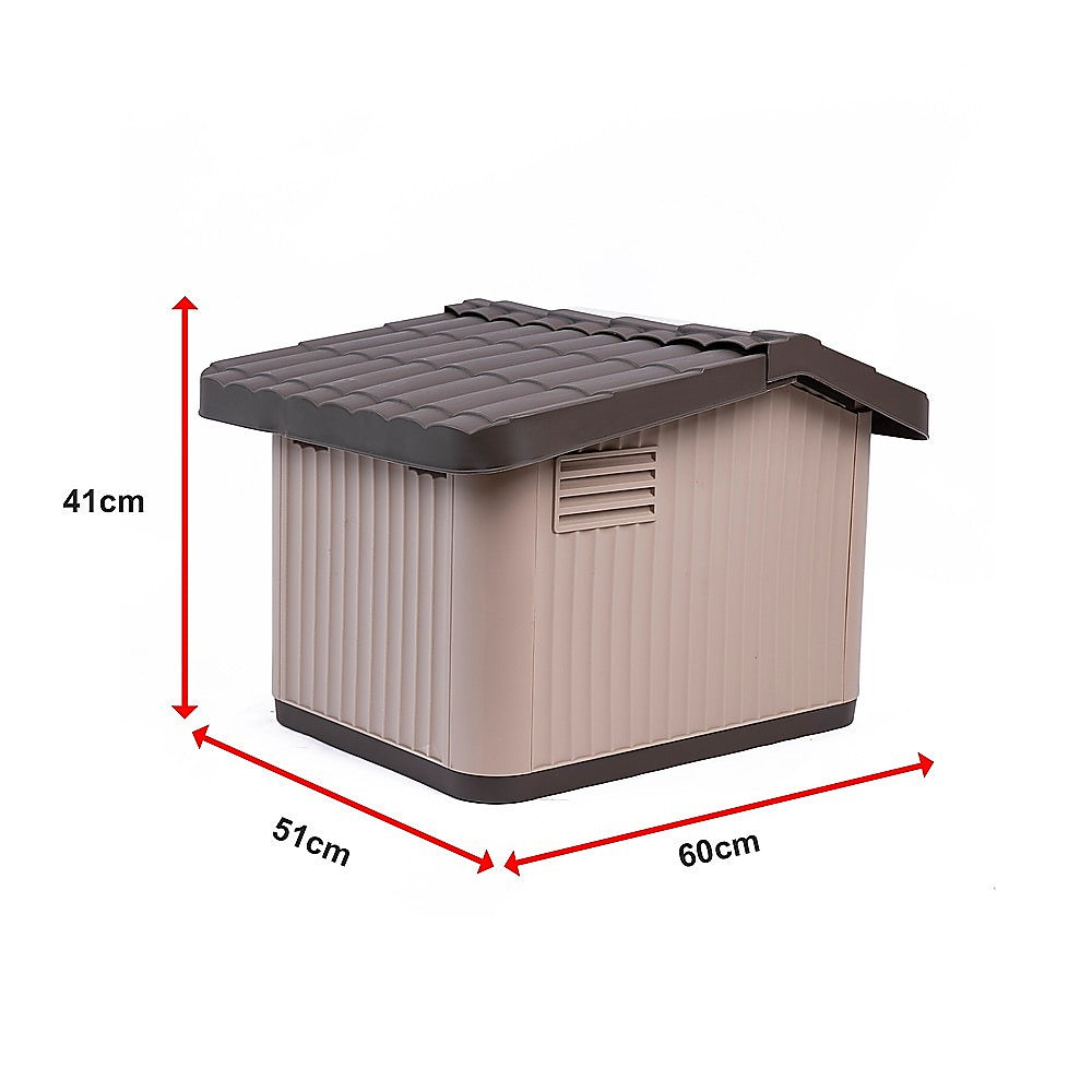 Plastic Dog House Kennel Shelter for Indoor & Outdoor Pets Weatherproof V63-954631