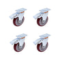 4 Pack 5 Inch Heavy Duty Locking Caster Wheels Swivel Plate Castors V63-954641