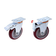 4 Pack 5 Inch Heavy Duty Locking Caster Wheels Swivel Plate Castors V63-954641