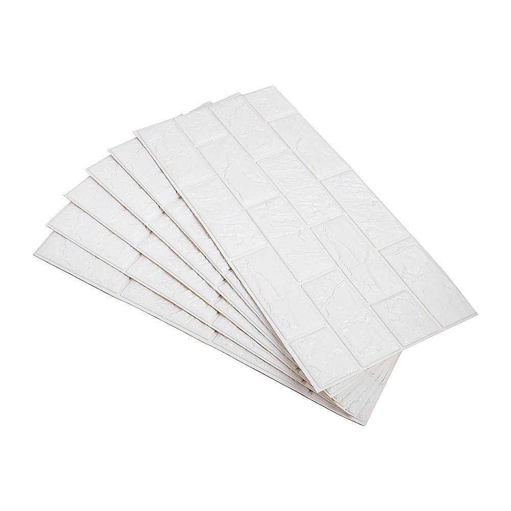 3D Brick Wall Tile Stickers 60x30cm - 50 Pack Peel & Stick Wallpaper V63-954671