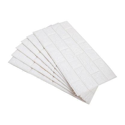 3D Brick Wall Tile Stickers 60x30cm - 50 Pack Peel & Stick Wallpaper V63-954671
