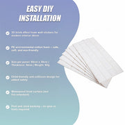 3D Brick Wall Tile Stickers 60x30cm - 50 Pack Peel & Stick Wallpaper V63-954671