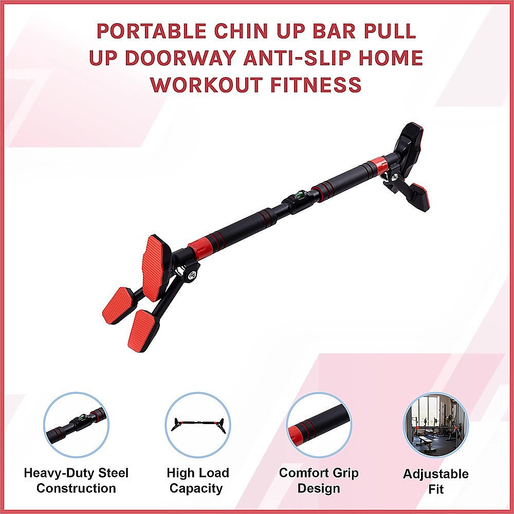 Portable Chin Up Bar Pull Up Doorway Anti-Slip Home Workout Fitness V63-954681