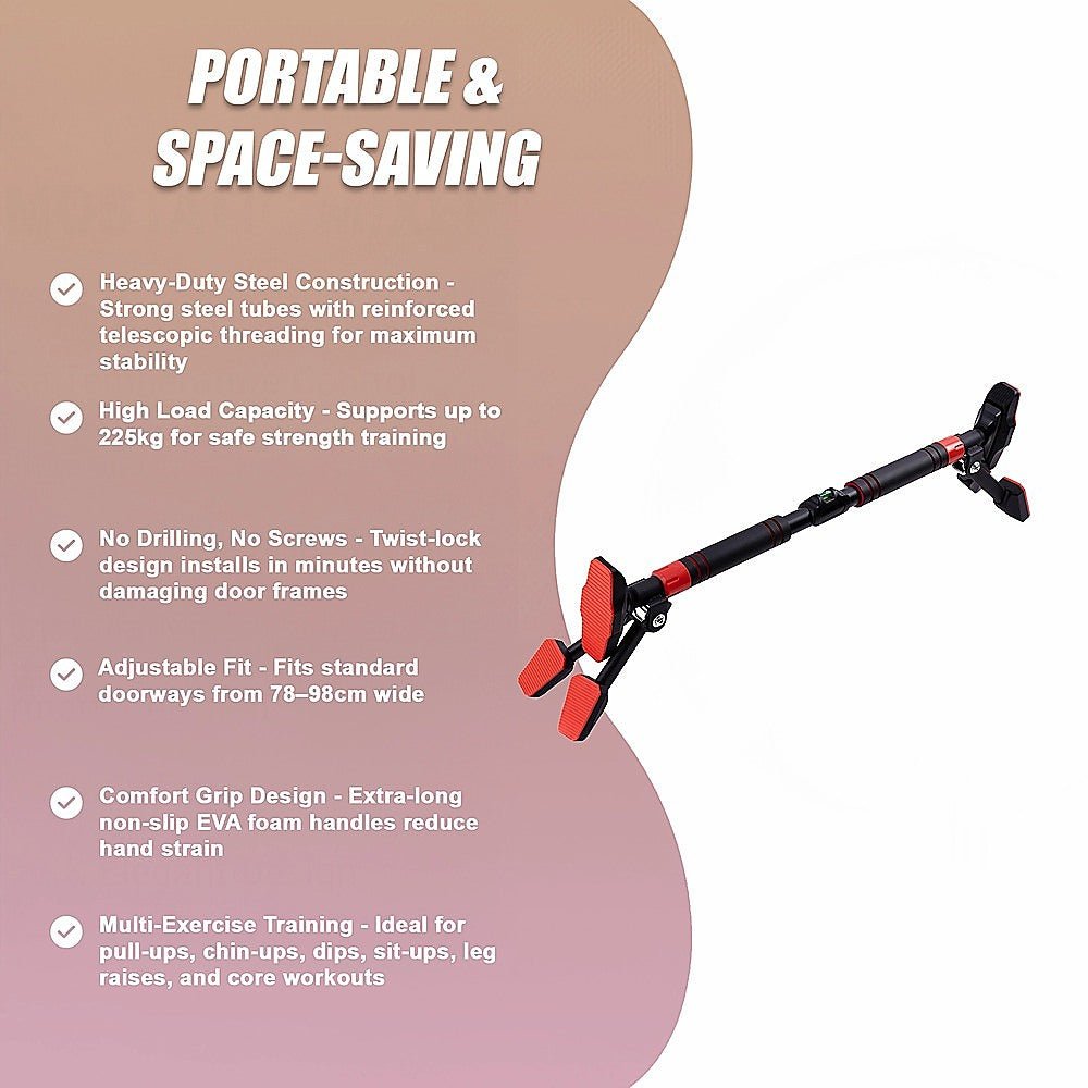 Portable Chin Up Bar Pull Up Doorway Anti-Slip Home Workout Fitness V63-954681