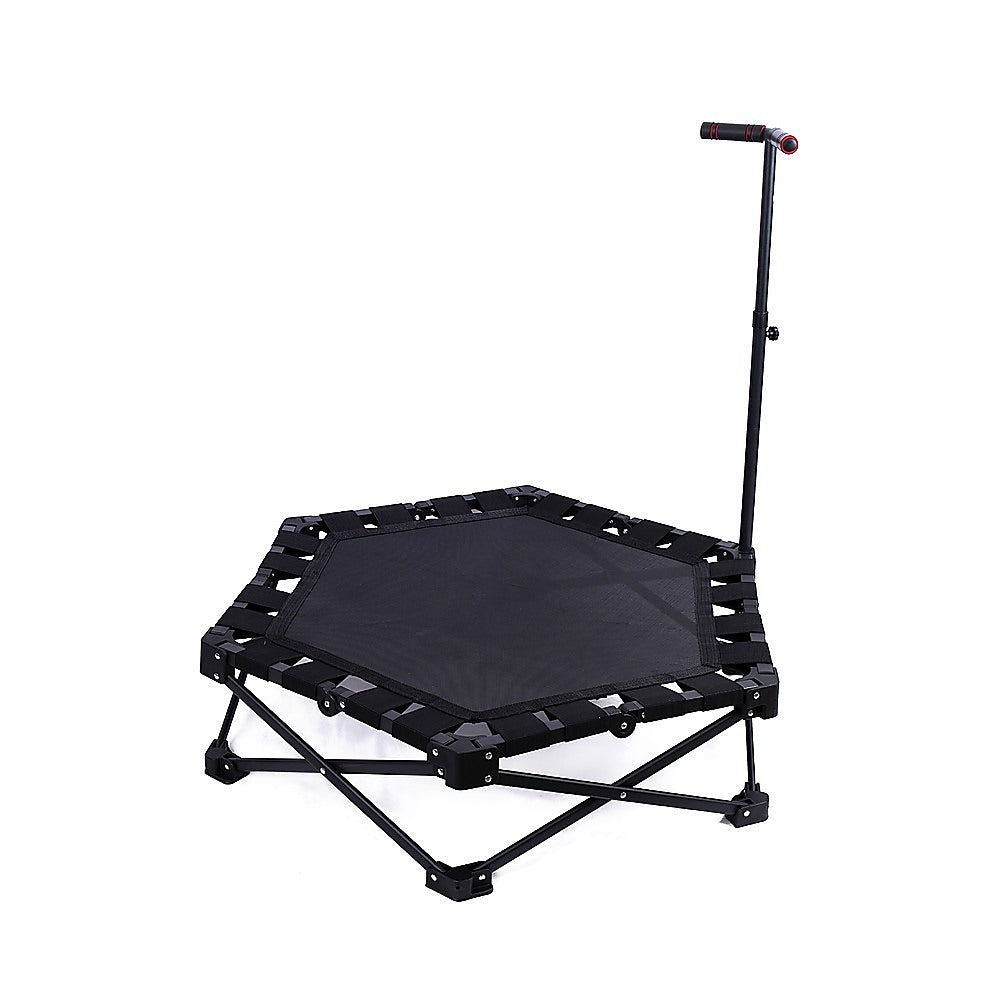 Foldable Fitness Trampoline with Handle Compact Folding Rebounder V63-954691