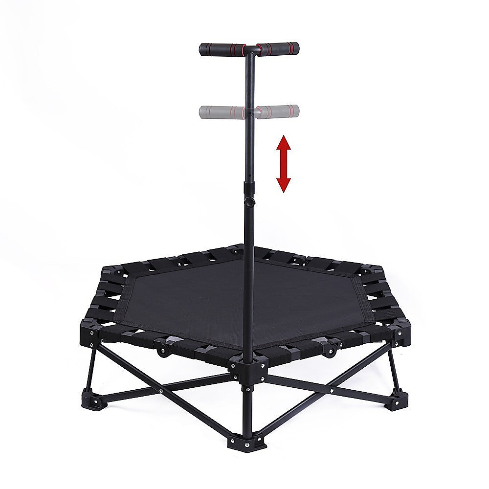 Foldable Fitness Trampoline with Handle Compact Folding Rebounder V63-954691