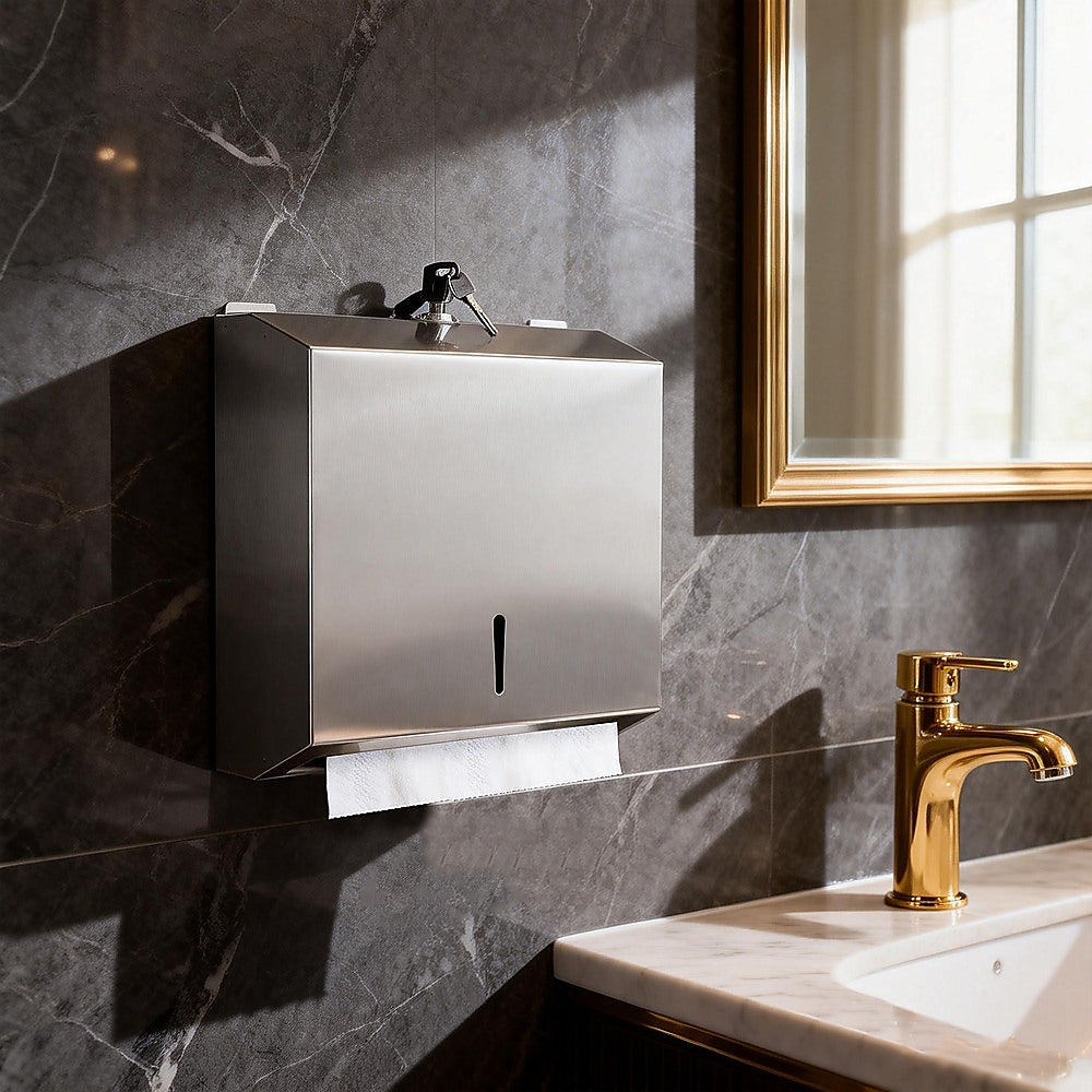 304 Stainless Steel Wall Mounted Paper Towel Dispenser Holder V63-954701