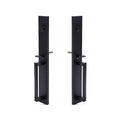 Matte Black Double Door Handle Set Dummy Front Entry Deadbolt Lock V63-954721