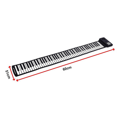 88 Key Portable Foldable Silicone Electronic Keyboard Piano Music V63-954741