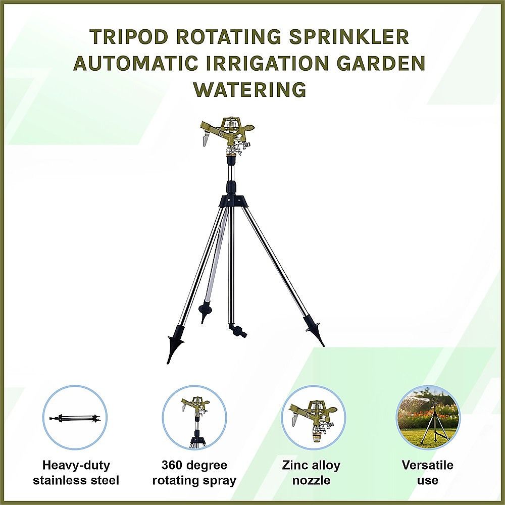 Tripod Rotating Sprinkler Automatic Irrigation Garden Watering V63-954781