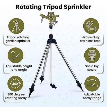 Tripod Rotating Sprinkler Automatic Irrigation Garden Watering V63-954781