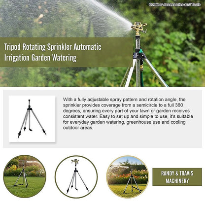 Tripod Rotating Sprinkler Automatic Irrigation Garden Watering V63-954781