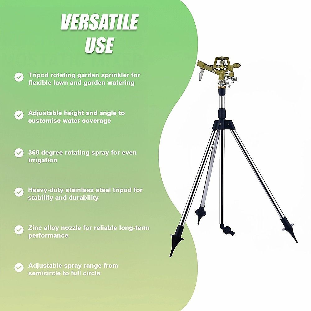 Tripod Rotating Sprinkler Automatic Irrigation Garden Watering V63-954781