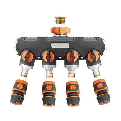 4 Way Hose Splitter Tap Garden Water Irrigation Distributor Valve V63-954791
